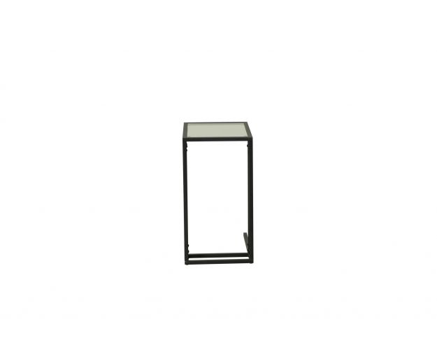 Стол приставной Скандик 42.24 (со стеклом) (металл: черный)