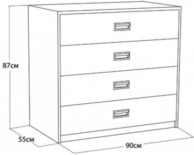 Комод из лдсп чертежи и размеры