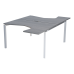 Стол переговорный на металлокаркасе НТМП.О.160.11 Сосна винтер/Белый