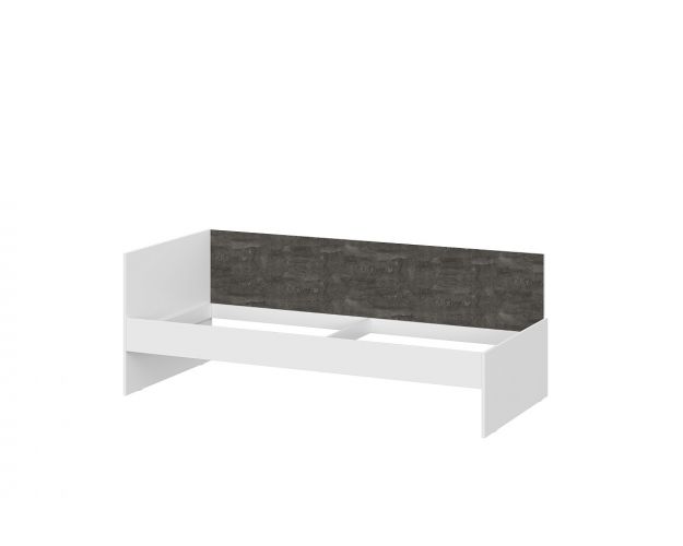 Модульная система "Анри" Кровать-диван (0,9х2,0) Белый Текстурный/Железный камень 