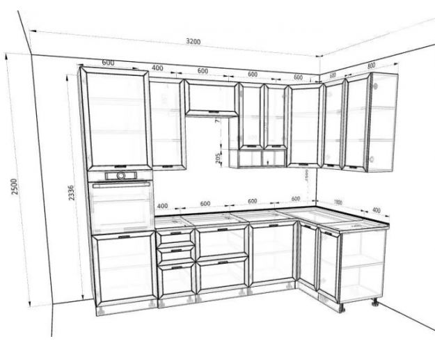 Модульная кухня Кёльн 4,2 м (софт айвори)