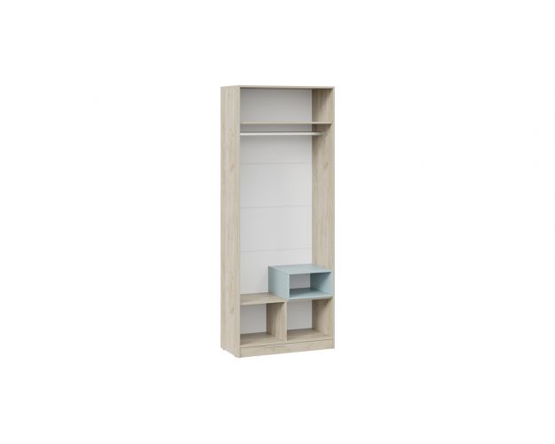Шкаф для одежды «Оливер» Дуб крафт серый/Белый/Серо-голубой