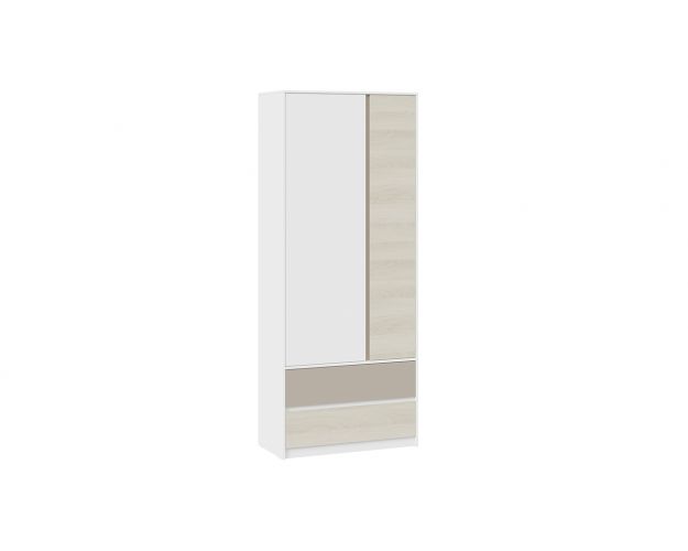 Шкаф для одежды комбинированный «Сканди» Дуб Гарден/Белый/Глиняный серый