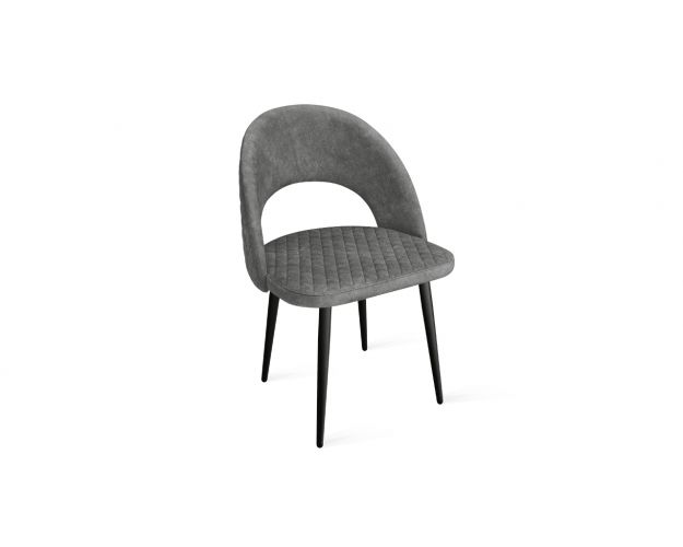 Стул «Гэтсби» К1К Черный/Микровелюр Wellmart Graphite