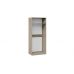 Шкаф для одежды с 1 глухой и 1 зеркальной дверями правый «Эмбер» Баттл Рок/Серый глянец