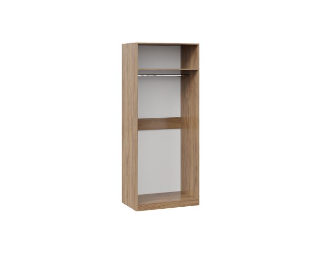 Шкаф для одежды с 2 глухими дверями «Эмбер» Яблоня Беллуно/Белый глянец