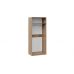 Шкаф для одежды с 1 глухой и 1 зеркальной дверями правый «Эмбер» Яблоня Беллуно/Белый глянец