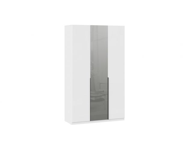 Шкаф 3-х дверный «Тесса» Белый Жемчуг/Белый глянец