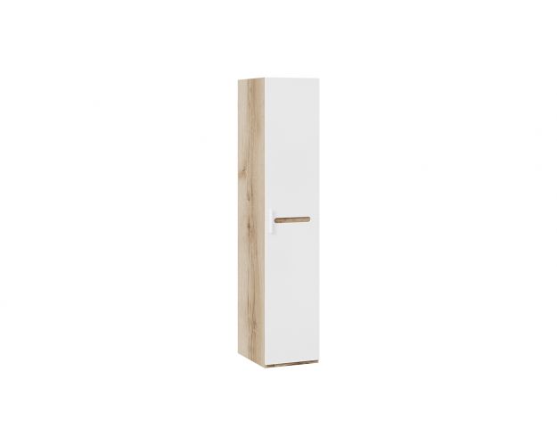Шкаф для белья с 1-ой дверью «Фьюжн» Дуб Делано/Белый глянец