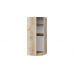 Шкаф угловой с 1-ой глухой дверью «Фьюжн» Дуб делано/Белый глянец
