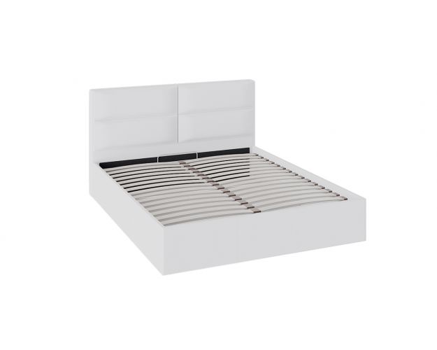 Кровать «Глосс» с мягкой обивкой и подъемным механизмом тип 1 (1400) (Белая)