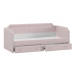 Кровать с мягкой обивкой и ящиками «Кантри» Тип 1 (900) (Велюр пудровый)