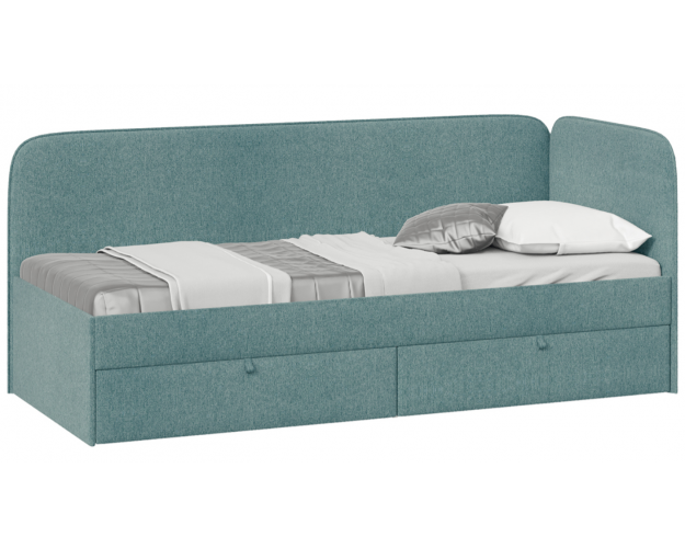 Кровать «Молли» с мягкой обивкой (900) тип 1 (Микровелюр Scandi Indigo 11)