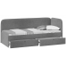 Кровать «Молли» с мягкой обивкой (900) тип 1 (Микровелюр Scandi Graphite 22)