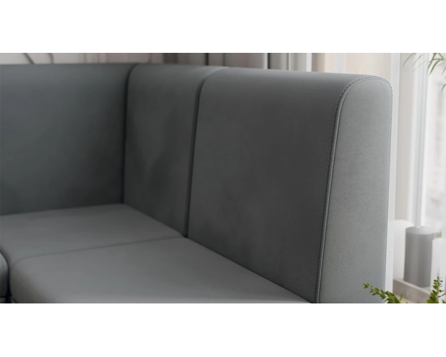 Диван угловой Каир ГН №4 исп.2 велюр Camaro 18 серый