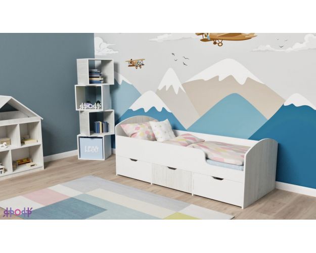 Кровать Малыш-мини Винтерберг/Белое дерево