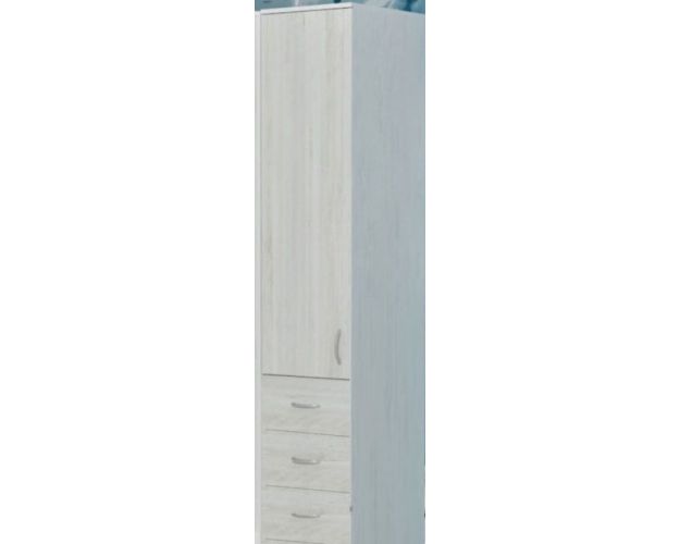 Шкаф-пенал №2 (закрытый) Белое дерево/Винтерберг
