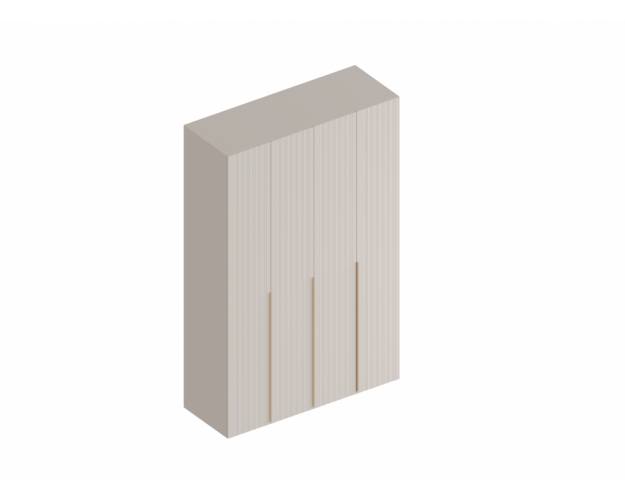 Шкаф четырехстворчатый для одежды 1600 Тефия софт сантьяго / тефия